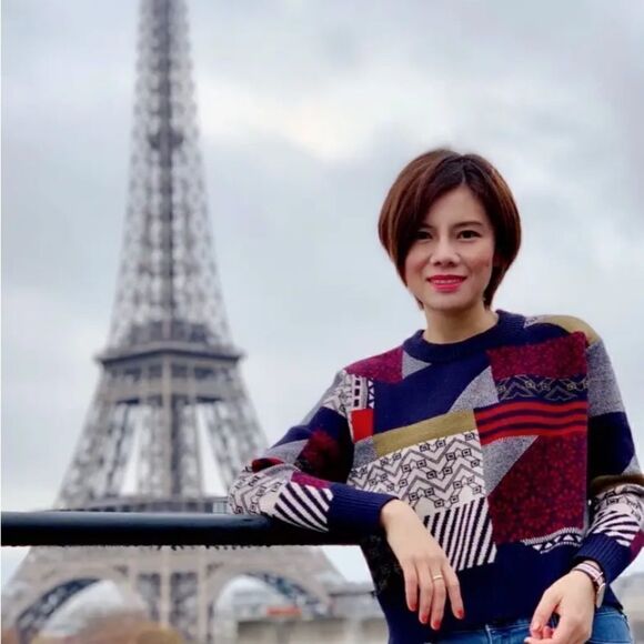 SLATE & WILLOW Navy Patchwork Sweater - Picture 2 of 5